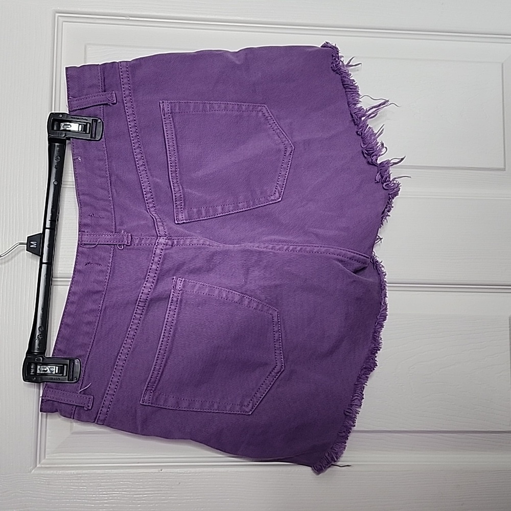 American Bazi Purple Women's Denim Shorts - Picture 2 of 4